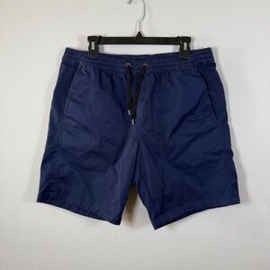 Former Navy Blue Cotton Elastic Waist Drawstring Shorts Men's Size 34